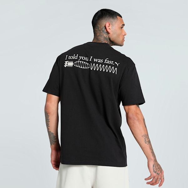 GRAPHICS "Fast" Men's Relaxed Fit Tee, PUMA Black, extralarge-IND